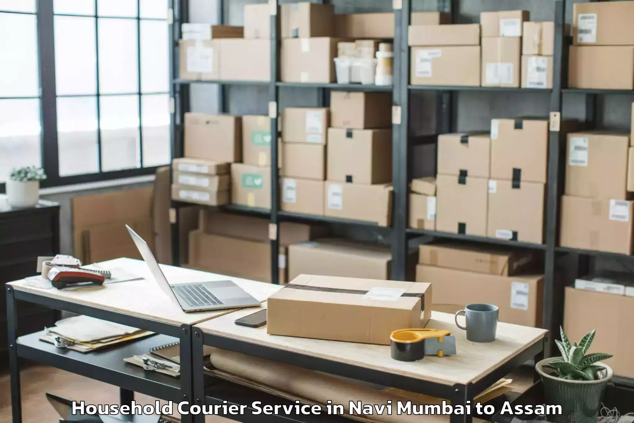 Easy Navi Mumbai to Sorbhog Household Courier Booking